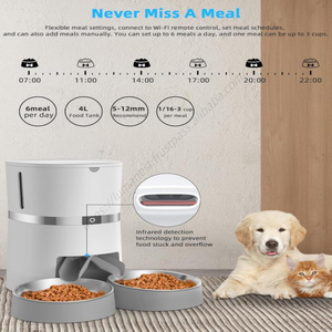 Dispensador de Agua y Contenedor de Alimentos 2 en 1 Ecológico, Automático, con Capacidad para 5 Comidas y 5.5L, Recargable e Inteligente - Product Image 3