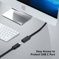Maßgefertigtes 10Gbps USB 3.1 Verlängerungskabel 60W PD Schnellladung USB-C Stecker auf Buchse Extender Sauerstofffreies Kupfer für Laptop