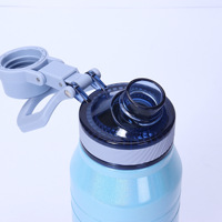 Thermos portable en acier inoxydable à double paroi isolé sous vide avec couvercle, 600 ml, 800 ml, 1000 ml, motif arc-en-ciel