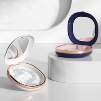 Étui de retenue blanc avec logo personnalisé avec miroir Étui de retenue au design tendance Boîte de bretelles dentaires à la mode Conteneur pour prothèses dentaires