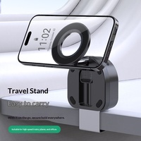 Support de téléphone magnétique anti-vibration en ABS, rotation à 720°, design flexible, compatible avec le montage sur tableau de bord pour les voyages