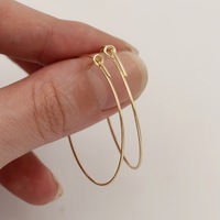 Crochet d'oreille rond sculpté en or massif 14 carats, plaqué or, pour la fabrication de boucles d'oreilles, accessoires de fabrication de bijoux DIY