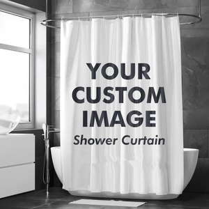 Floral Polyester Shower Curtain Bathroom Curtain Digital Print Custom Print Waterproof Shower Curtain <b>Set</b> Bulk Wholesale 19 - Product Image 6