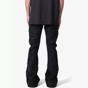 Wholesale <b>Mens</b> Black Faux <b>Leather</b> Zipper Flare Pants Multi Side Zip Design Slim Flared <b>Trousers</b> Streetwear Punk <b>Leather</b> Pants - Product Image 4