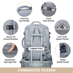 LOVEVOOK 2025 Sac de voyage de grande capacité avec organisateur de maquillage 17in Sac à dos pour ordinateur portable pour femmes hommes Voyage Week-end - Product Image 6