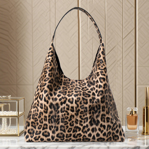 Trendy Leopard Print Tote Bag para Mulheres Grande Designer Handbag Purse Waterproof PU Leather Shoulder Hobo Bag para Viagens Trabalho - Product Image 4