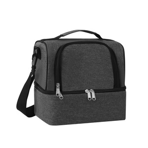 Double Portable Insulated Lunch Bag Food Thermal Cooler Case Waterproof Travel Picnic Storage Bento Bags With Shoulder - Product Image 1