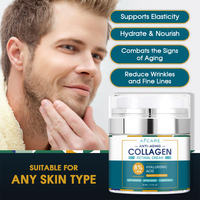 Crème Visage Cosmétique Luxe en Flacon de 50 g, Hydratante, Nourrissante et à l'Acide Hyaluronique, Crème Visage Blanchissante pour Hommes
