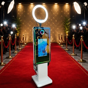 Stock en entrepôt aux États-Unis, UE, Royaume-Uni, Canada – Vente en gros – Cabine <span class=keywords><strong>photo</strong></span> miroir magique à écran tactile LCD 21,5/32 pouces pour location d'événements et mariages - Product Image 1
