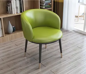 Chaise de style nordique moderne simple salon créativité chaise de créateur dossier chaises en cuir pour la maison