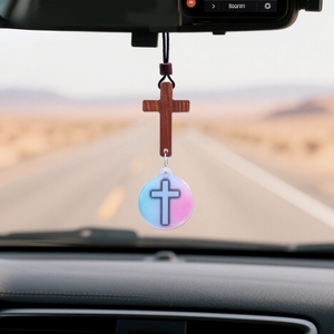 Cruces NFC para Espejo Retrovisor de Coche con Versículo Bíblico y Logotipo Personalizado GSC, Cruces Cristianas NFC para Espejo de Coche - Product Image 5