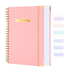 Carnet à spirales vierge, journal d'écriture pour femmes et hommes, carnet à couverture rigide pour le travail et l'école, carnet à spirales rose personnalisé - Product Image 1