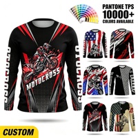 T-shirt à manches longues pour homme, sublimation personnalisée, style Dirt Bike, col rond, impression intégrale, pour streetwear