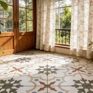 Piastrelle Vintage con Texture Floreale e Vegetale, Lucidate per Pavimenti Interni, <span class=keywords><strong>Cucina</strong></span>, Bagno e Rivestimenti Murali - Product Image 5