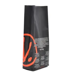 Eazy-Bolsa de café con cremallera y cierre sellado plano, bolsa de café con muesca de desgarro, 1lb, 2lb, 5lb