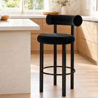 Tabourets de bar de style rétro personnalisés, chaises de bar de luxe pour la maison, chaises hautes avec sièges en cuir, tabourets hauts pour le mobilier de salon