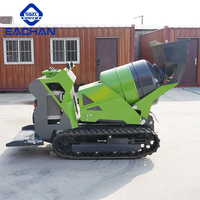 Mini bétonnière compacte à chenilles en caoutchouc, autochargeuse, pour travaux d'ingénierie