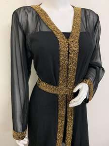 Abaya – robe Abaya à perles, nouveau Design, robe musulmane ouverte, dubaï, vêtements musulmans pour femmes, Offre Spéciale - Product Image 2