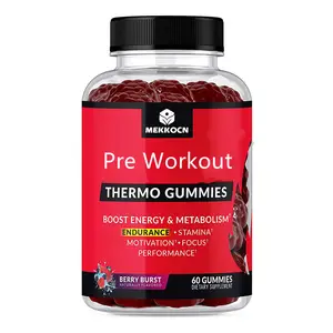 Pre Workout Gummies With Vitamins Green Coffee Bean Support Boost Energy Metabolism Endurance Focus Performance Energy Gummy