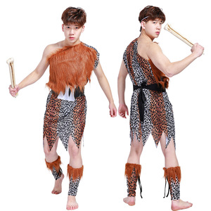 Disfraz de Halloween para adultos, disfraz de hombre salvaje, primitivo y africano, para actuaciones, para salvajes indios, gran oferta - Product Image 3