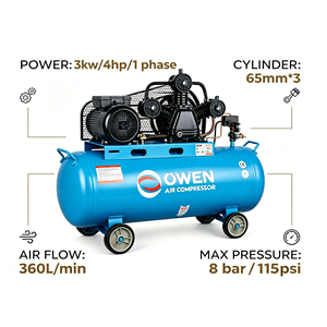 <span class=keywords><strong>Compresseur</strong></span> d'air industriel à piston 3 cylindres W3065 200L – Vente en gros usine à prix compétitif - Product Image 2