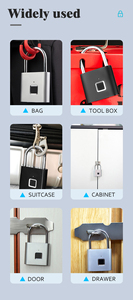 Sécurité numérique anti-chute, 1 pièce, alliage de Zinc, Unique, étanche, petite déverrouillage à empreintes digitales, <span class=keywords><strong>pour</strong></span> sacs à main <span class=keywords><strong>valise</strong></span> - Product Image 6