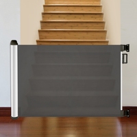 Mise à niveau de la barrière de sécurité rétractable en maille PVC pour les escaliers Clôture de porte extensible adaptée aux animaux domestiques Confortable Sûr Plastique Aluminium