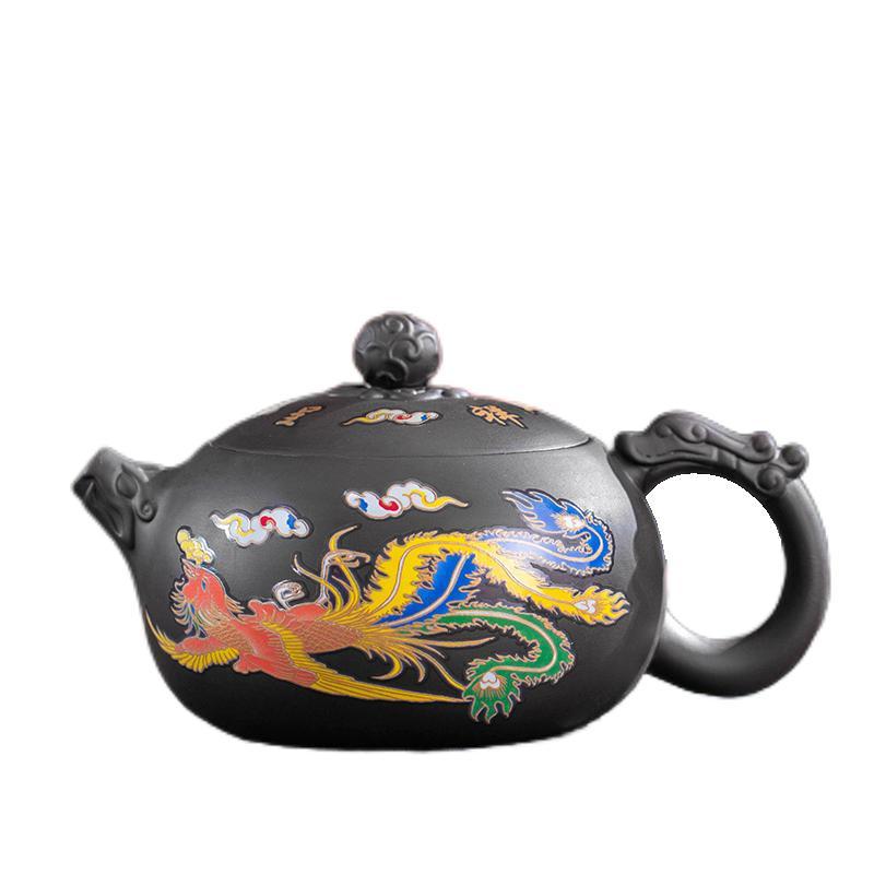 chimasha様 500ml Xishi Dragon Phoenix Yixing Zisha Ceramic Teapot Set