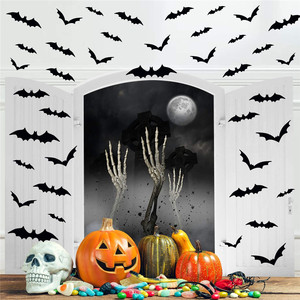 Decorazione di <span class=keywords><strong>Halloween</strong></span>, Pipistrello 3D <span class=keywords><strong>in</strong></span> PVC Nero, Decorazione Fai-<span class=keywords><strong>da</strong></span>-Te <span class=keywords><strong>per</strong></span> Feste di <span class=keywords><strong>Halloween</strong></span>, Accessori Spaventosi <span class=keywords><strong>per</strong></span> Bar e Stanze, Adesivo Murale - Product Image 3