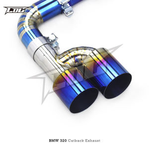 BK tubo dritto Catback per BMW 320/320i N20/B48 2.0T 2012-2020 sistema di scarico Quad Outlet in titanio - Product Image 5