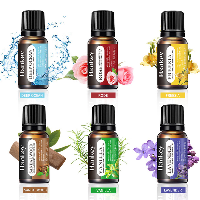 HANKEY 10ml Water Soluble Fragrance Oil Diffuser Air Freshener with Cherry Blossom Mint & Lily Scented Aromatherapy