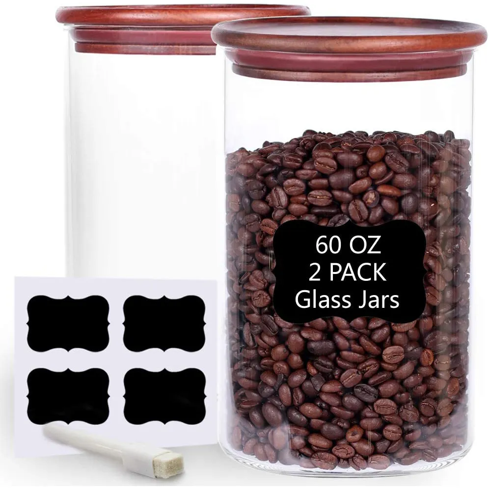 AMZ Eco-friendly Air tight Preserving Sealed Nut Containers Clamp Glass Storage Jar Candy Glass Jar With Airtight Glass Lid