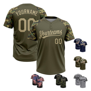 Maillot de Baseball Personnalisé pour Homme, Uniforme Sportif avec Impression par Transfert Thermique du Logo, du Nom de l'Équipe et du Numéro, Camouflage Respirant, Grandes Tailles - Product Image 2