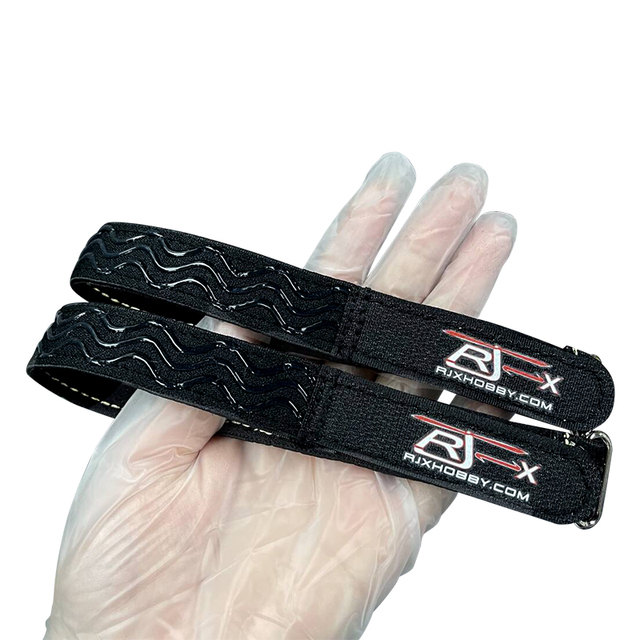 RJXHOBBY 20mm Wide Non Slip Silicone Grip Lipo Battery Strap for RC FPV Racing Freestyle Long Range Drones 4S 6S Lipo Batteries