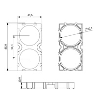 Support de fixation et entretoise pour cellules de batterie cylindriques LiFePO4 40135 40160 pour assemblage de packs de batteries au lithium DIY, kit EV ESS