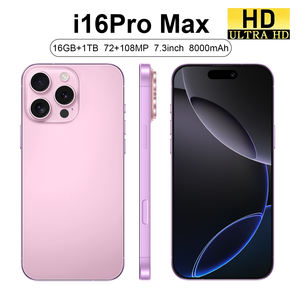 Nuevo I16 Pro 5G 2025, Teléfono Inteligente Android 14 con Cámara, Reconocimiento Facial, Pantalla LCD HD de 120Hz, Carga Rápida de 65W, Snapdragon 800 - Product Image 1