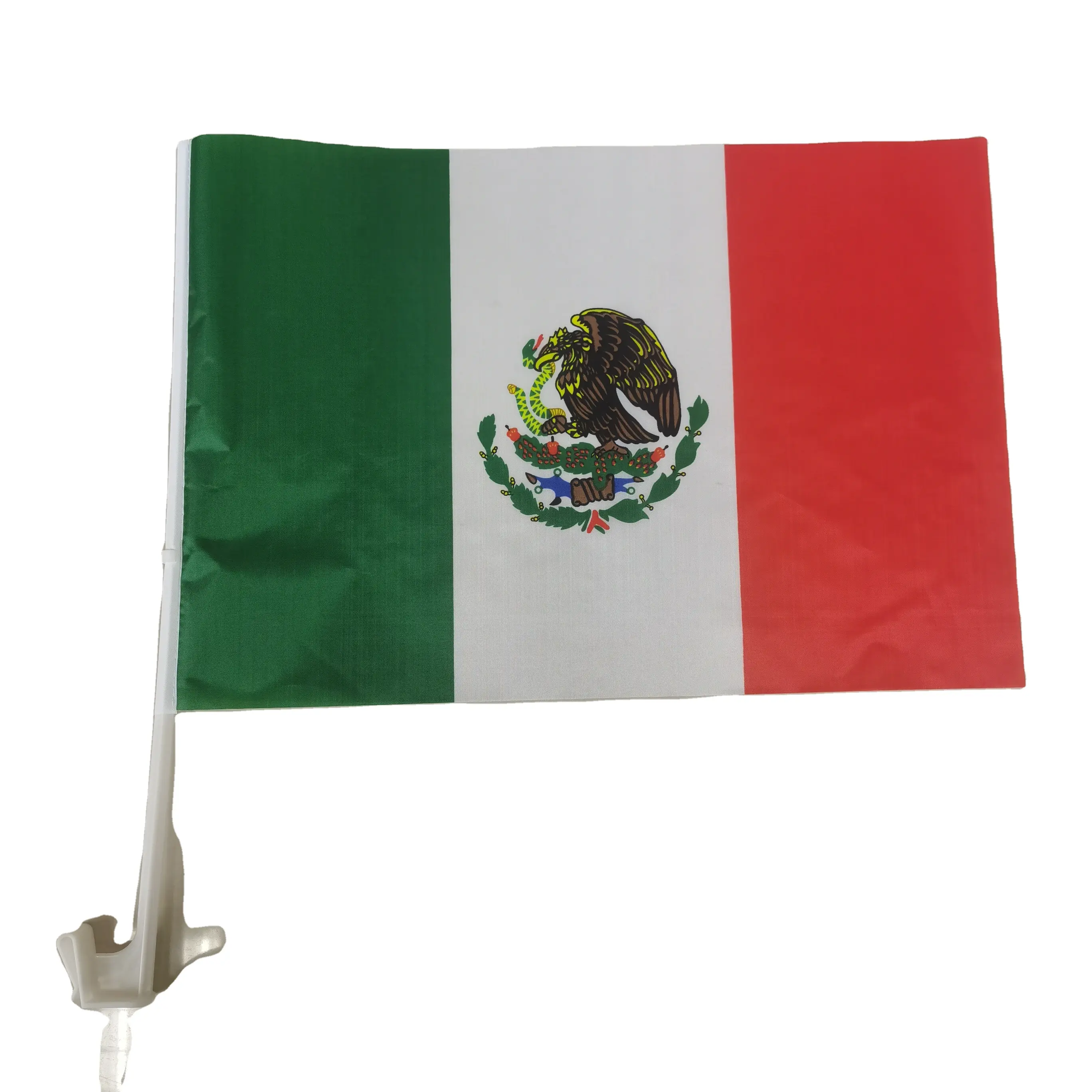Wholesale stock 100%polyester Mexico car window flag for football fans
