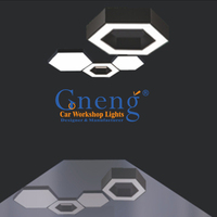 Producteur d'éclairage professionnel, lustre de bureau carré à Led hexagonale de 100MM de large