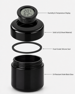Paquete de Recipientes para Almacenamiento de Hierbas para Vendedores de Productos de Almacenamiento de Hierbas, Recipiente Hermético de 500 ml con Protección UV - Product Image 5