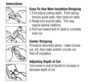 EXPLOIT Mini Industriële Staaldraadstriptang voor het knippen en strippen van metrische kabels met een diameter van 4-50 mm, PVC, rubber en visdraad. - Product Image 5