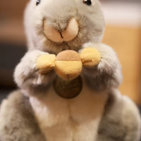 Jouets en peluche d'écureuil animé décoratifs pour enfants personnalisés de 20 cm, écureuil en peluche moelleux avec une queue épaisse, poupée en peluche