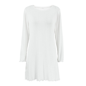 <span class=keywords><strong>Camicia</strong></span> <span class=keywords><strong>da</strong></span> <span class=keywords><strong>notte</strong></span> corta a maniche lunghe, Casual, confortevole e traspirante. - Product Image 5