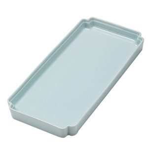 Bandeja Rectangular de Cerámica China, Plato de Porcelana para Sala de Estar, Plato para Té, Plato para Frutas, Plataforma para Burbujas Secas - Product Image 2
