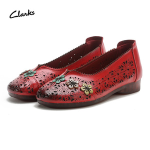Scarpe <span class=keywords><strong>da</strong></span> Donna Casual Retrò alla Moda, Stile Etnico Floreale, Sandali Piatti, Scarpe Oxford in Vera Pelle per Signore Anziane - Product Image 5