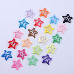 Pince à cheveux étoile à cinq branches 5 cm, pince BB colorée, accessoire quotidien pour femme - Product Image 1