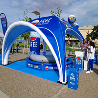 Aufblasbares Kuppelzelt mit Eigenem Logo, 3x3m/4x4m/5x5m/6x6m Vierbeiniges Luftzelt für Messen, Outdoor-Promotion, Rennveranstaltungen