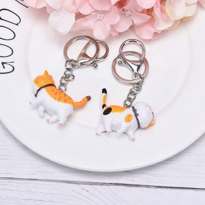 Porte-clés tendance avec pendentif chat mignon, breloques pour sacs et voitures, accessoires créatifs pour femmes et hommes, cadeau idéal pour couple - Product Image 3