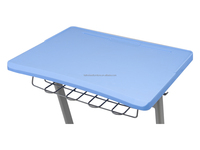 Ensemble de mobilier scolaire de haute qualité pour salles de classe universitaires, comprenant bureaux et chaises en métal aux couleurs personnalisées, et tables et chaises pour écoles.