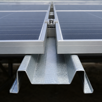 Système de support solaire étanche en acier avec garantie de 10 ans, installation facile, en alliage d'aluminium
