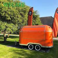 WECARE Remorque de restauration mobile entièrement équipée pour la vente de glaces, café, boissons et cuisine, idéale pour les bars et les événements.